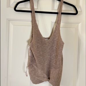 Medium PASTEL KNIT TANK. LOVE TREE